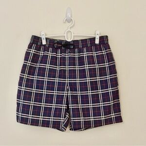 Burberry Navy Plaid Bathing Suit -  Large